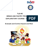 Grade 7/8: Tle-He Bread and Pastry Production Exploratory Course - Module 7 Evaluate and Control Hazard and Risk