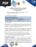 Guía de Actividades y Rúbrica de Evaluación - Fase 5 - Evaluación Final - Sustentación