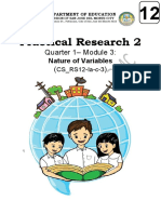 Shs12 Pracresearch2 q1 SLM Mod Differentiates The Kinds of Variables and Their Uses