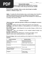 Task 1 - To Analyze The Clinical Situation Using A Search Strategy Sheet, Formulate A