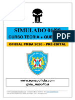 Cfo Pmba 2020 Simulado 01 Curso de Teoria Questões Eu Na Policia