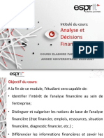 Analyse Et Décisions Financières: Intitulé Du Cours