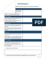 PICO Worksheet: Opulation