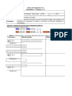 Ficha de Trabajo #13 Matemáticas - 5º Primaria A - B: Fracciones Método Gráfico Método Simbólico