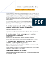 Distinción de Los Derechos Subjetivos A Efectos de Su Ejercicio