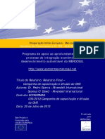 Programa de Apoio Ao Aprofundamento Do Processo de Integração Econômica e Desenvolvimento Sustentável Do MERCOSUL