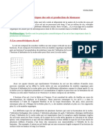 Caracteristiques Des Sols Et Production de Biomasse