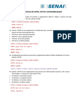 02-Exercícios MTBF MTTR e Disponibilidade - Correção