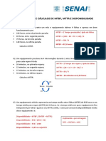 02-Exemplos de Calculos MTBF MTTR e Disponibilidade