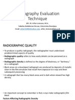 Radiograpic Quality and Technique Evaluation