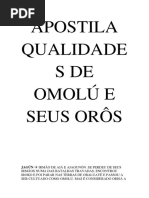 Qualidades de Omulu e Seus Oros