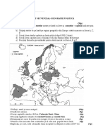 Test Geografie Politica