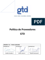 Politica de Proveedores GTD v3