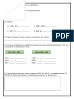 Simulado de Matematica - 5º