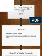 Idaho Core Teacher Standards and The Danielson Framework