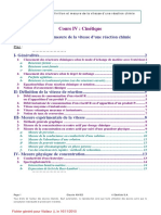 Définition Et Mesure de La Vitesse D'une Réaction Chimie