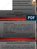 Practica #8 - Cálculo Del Valor de Los Concentrados de Minerales