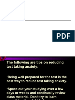 Reducing Test-Taking Anxiety