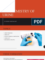 Biochemistry of Urine: By: Jerome S. Montano, RMT