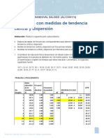 Problemas Con Medidas de Tendencia Central y Dispersión: Laura Lorenia Sandoval Salcido (Al12508174)