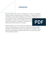 El Matrimonio y El Divorcio en La Republica Dominicana