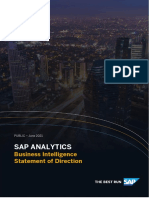 SAP Analytics BI Statement of Direction