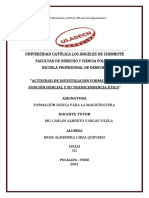 La Función Judicial y Su Transcendencia Ética