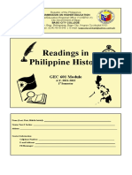 Readings in Philippine History: GEC 601 Module