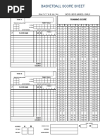 Basketball Score Sheet