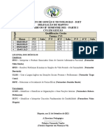 Novos Horarios Semestre Ii 2021