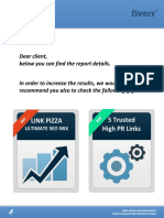 Link Pizza 5 Trusted High PR Links: Dear Client, Below You Can Find The Report Details