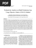 Productivity Analysis On Batik Production Line Using Objective Matrix (OMAX) Method