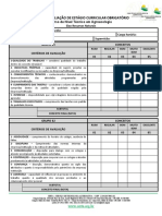 Fichas de Avaliação de Estágio Curricular Obrigatório