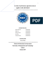 A Diagnostic Study of Performance Appraisal System at Sapphire Textile Mills Limited