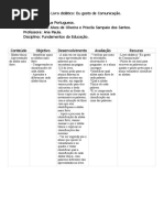 Plano de Aula - 4 Ano (Nadine e Priscila)