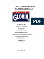 Aplicacion de Ratios Financieros A La Empresa Leche Gloria Sa