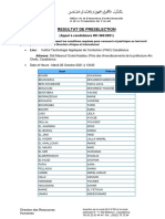 Resultat de Preselection: (Appel À Candidature RH 385/2021)