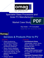 Session 3 - Specialist Glass Processors and Solar PV Manufacturers Presented by Ray Noble