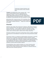 Chemistry: Chemistry - The Study of Interactions of Chemical Substances With