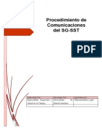 Procedimiento de Comunicaciones Del SGSST