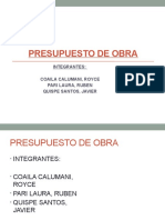 Presupuesto de Obra