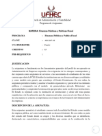 Finanzas Públicas y Política Empresarial