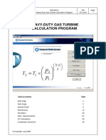 Heavy-Duty Gas Turbine Calculation Program: Training