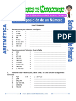 Ejercicios de Descomposicion de Un Numero para Sexto de Primaria