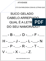 Atividades Com Parlendas Suco Gelado Complete