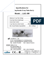 Model: LUC-8M: Specifications For Rotating Anode X-Ray Tube Ass'y