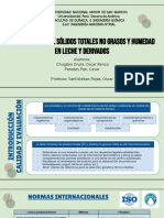 Determinación de Sólidos Totales No Grasos y Humedad en Leche y Derivados