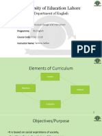 Elements of Curriculum