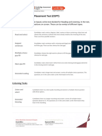 Cambridge English Placement Test (CEPT) : Reading Tasks