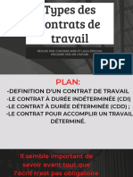 Types Des Contrats de Travail